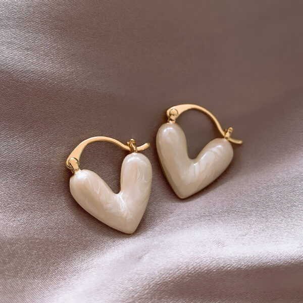 Fashion Jewelry Heart Pendant Drop Earrings For Women Summer Trinket Luxury Jewelry Vacation Accessories Enamel Earring - Image 6