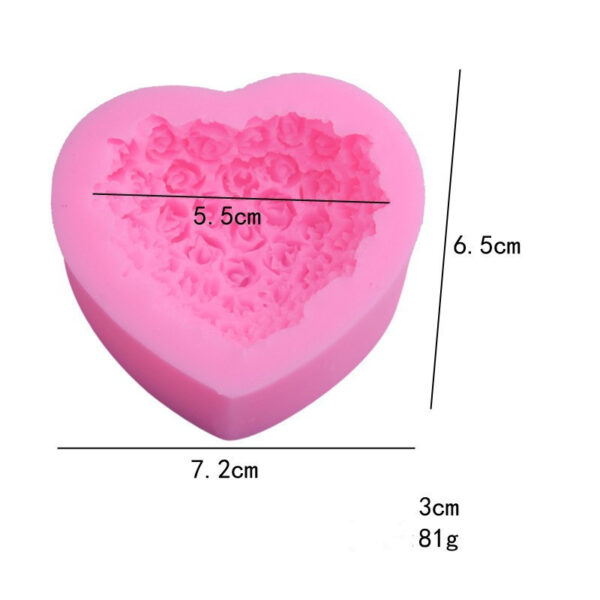 Valentines Day Gift Valentine's Day Love Rose Silicone Mould Home Supplies - Image 2