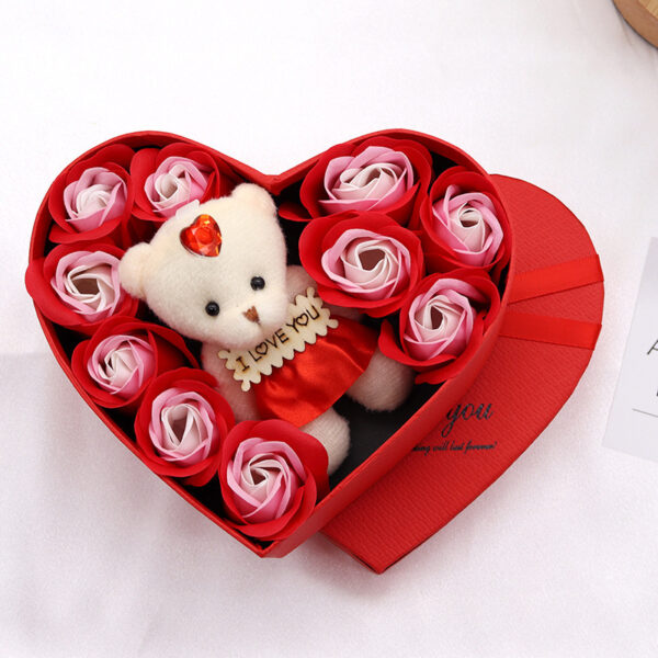 Soap Flower Heart-shaped Rose Gift Box Valentine's Day Mother's Day Gift - Image 2