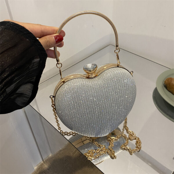 Banquet Bag Love Chain Shoulder Crossbody Handbag Valentines Day Outfit - Image 9