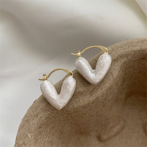 Fashion Jewelry Heart Pendant Drop Earrings For Women Summer Trinket Luxury Jewelry Vacation Accessories Enamel Earring - Image 5