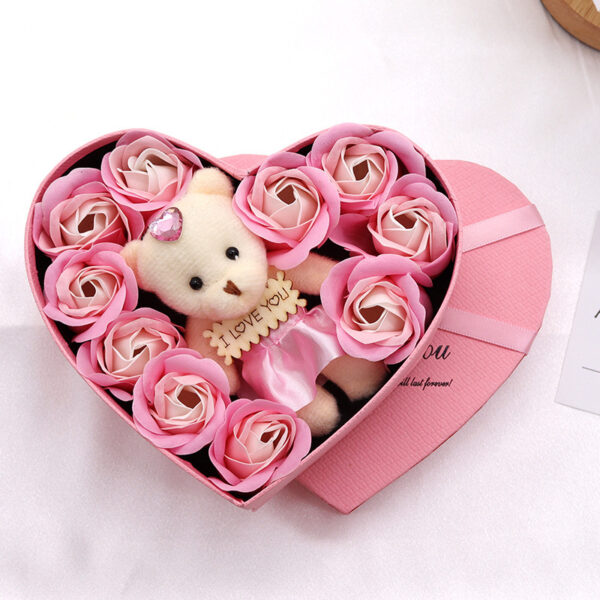 Soap Flower Heart-shaped Rose Gift Box Valentine's Day Mother's Day Gift - Image 8