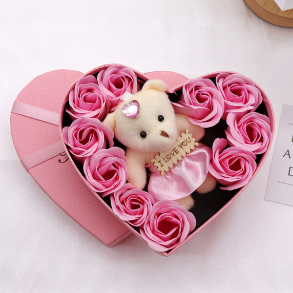Soap Flower Heart-shaped Rose Gift Box Valentine's Day Mother's Day Gift - Image 7